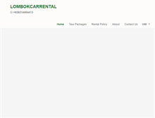 Tablet Screenshot of lombokcarrental.com